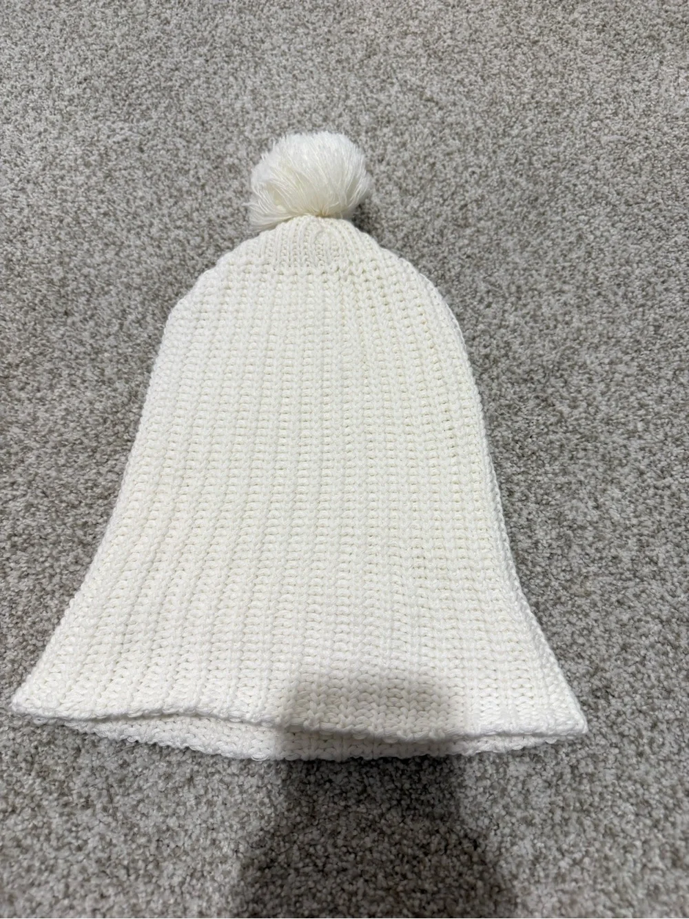 Love Your Melon Cream/White Pom-Pom Knit Beanie